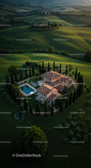Luxury Tuscan Villa Surrounded by Cypress Trees