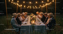 Elegant Outdoor Dinner Party with String Lights