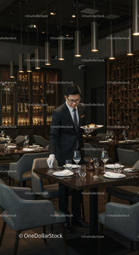 Sophisticated Dining Experience with Professional Waiter Service
