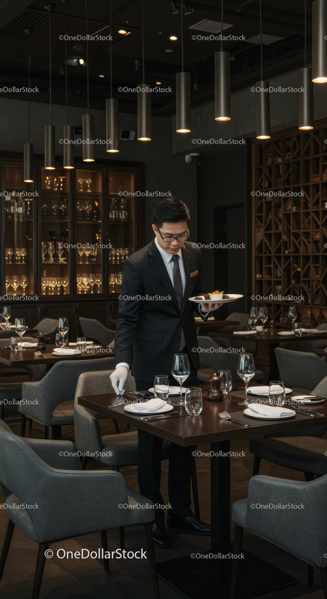 Sophisticated Dining Experience with Professional Waiter Service