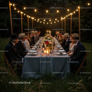 Elegant Outdoor Dinner with Candlelit Ambiance