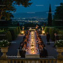 Candlelit Dinner Party in Scenic Garden Setting