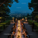 Candlelit Evening Banquet in Scenic Garden Setting