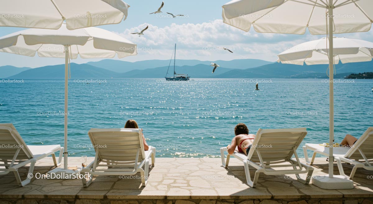 Relaxing on the Beachfront with Stunning Ocean Views
