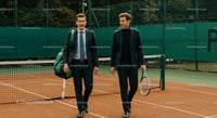 Luxury Outdoor Tennis Court Surrounded by Lush Greenery