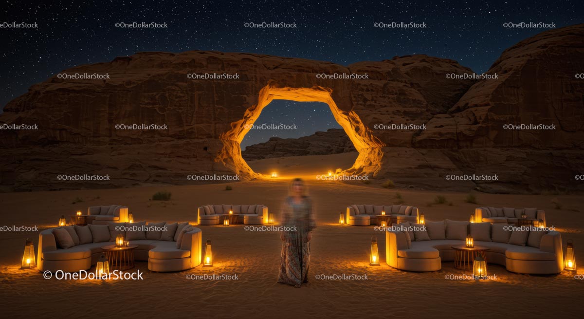 Luxurious Desert Lounge with Stargazing Opportunities