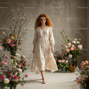 Model in Butterfly Wings on Floral Runway Show