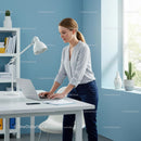 Professional Woman Working at Laptop in Modern Office