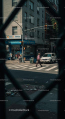 Dynamic City Intersection with Pedestrians and Traffic