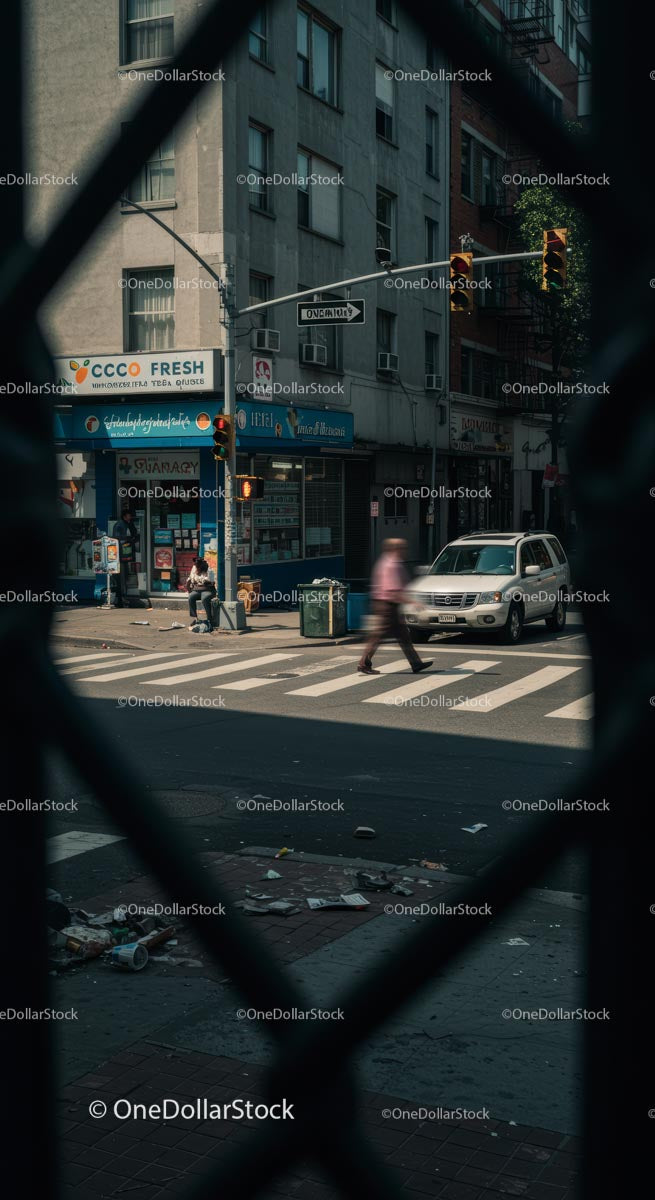 Dynamic City Intersection with Pedestrians and Traffic