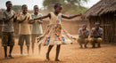 Joyful Children Playing in a Vibrant Rural Village
