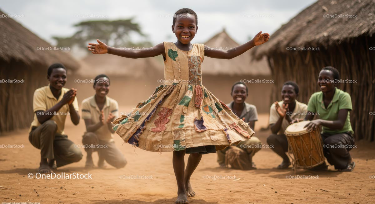 Joyful Dance Celebration in African Village