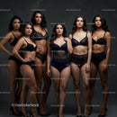 Elegant Group of Diverse Women in Stylish Lingerie
