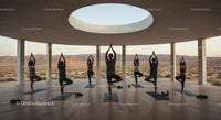Outdoor Yoga Class with Stunning Desert Mountain Views