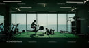 Men Working Out in Gym with Stunning Ocean View