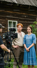 Period Drama Actors Filming Scene Outdoors