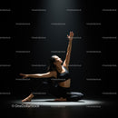 Graceful Yoga Pose in Dramatic Spotlight