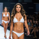 Runway Model in White Bikini at Fashion Show