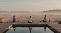 Relaxing Yoga Session at Desert Sunrise