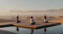 Relaxing Yoga Session at Desert Sunrise