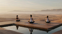 Relaxing Yoga Session at Desert Sunrise