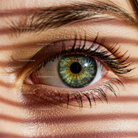 Close-up View of a Vibrant Green Human Eye