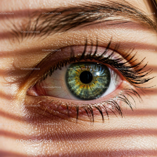 Close-up View of a Vibrant Green Human Eye