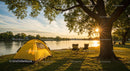 Peaceful Sunrise Camping by the Lake