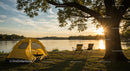 Peaceful Sunrise Camping by the Lake