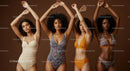 Diverse Women Posing in Stylish Swimwear