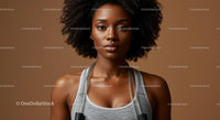 Confident Woman with Jump Rope Ready for Workout