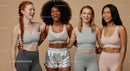 Diverse Group of Women in Stylish Activewear Smiling Together