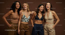 Group of Diverse Young Women Enjoying a Joyful Moment Together