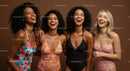 Joyful Group of Diverse Women in Stylish Swimwear