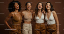 Joyful Group of Diverse Women in Stylish Swimwear