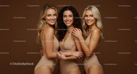 Joyful Group of Diverse Women in Stylish Swimwear