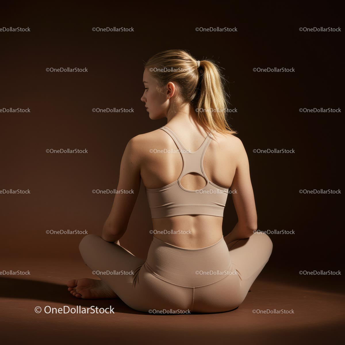 Peaceful Meditation Pose in Soft Light Atmosphere