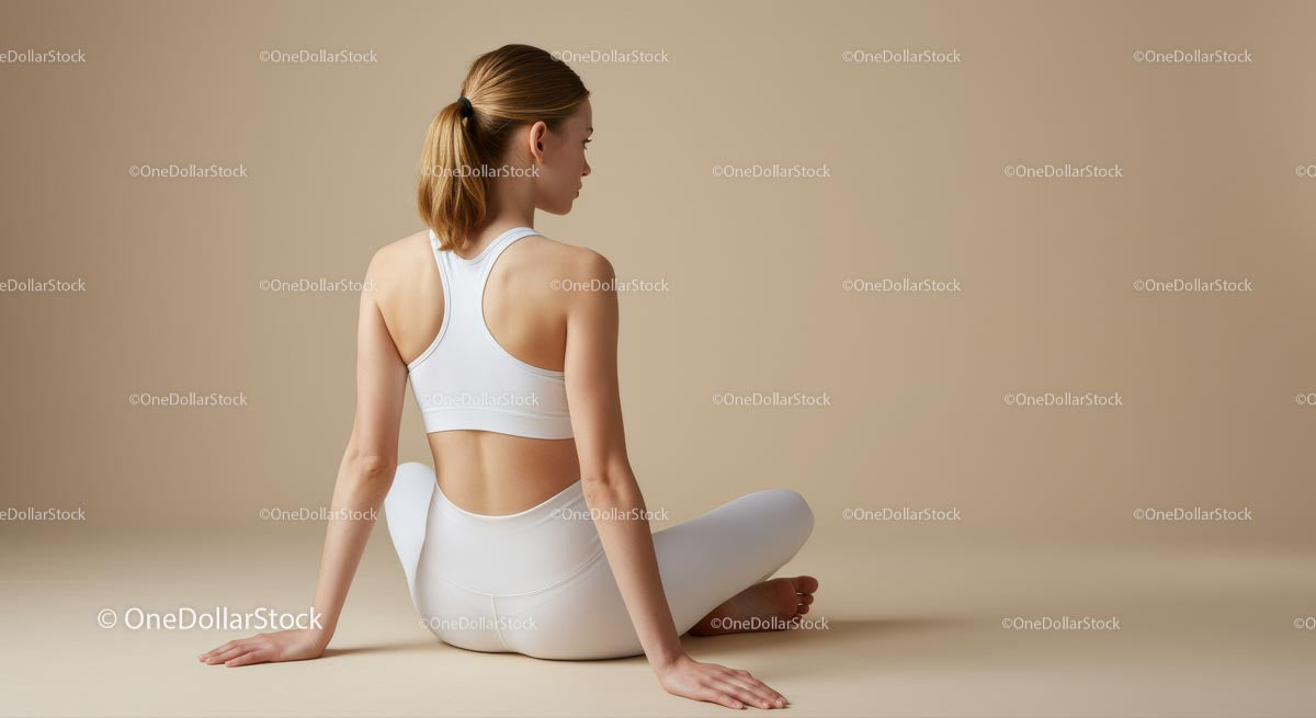 Woman in White Outfit Practicing Yoga for Mindfulness