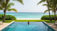 Luxurious Infinity Pool Overlooking Turquoise Ocean