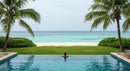 Idyllic Infinity Pool Overlooking Tropical Beach