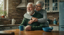 Elderly Couple Enjoying a Relaxing Morning in Cozy Kitchen