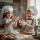 Joyful Kids Baking Together in a Sunny Kitchen