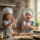 Joyful Kids in Chef Hats Having Fun in the Kitchen