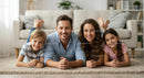 Happy Family Lounging in Cozy Living Room