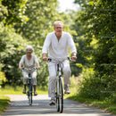 Senior Couple Enjoying a Bike Ride in a Green Park