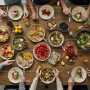 Vibrant Family Meal with Fresh Fruits and Vegetables