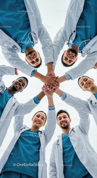Diverse Medical Team United in Collaborative Spirit