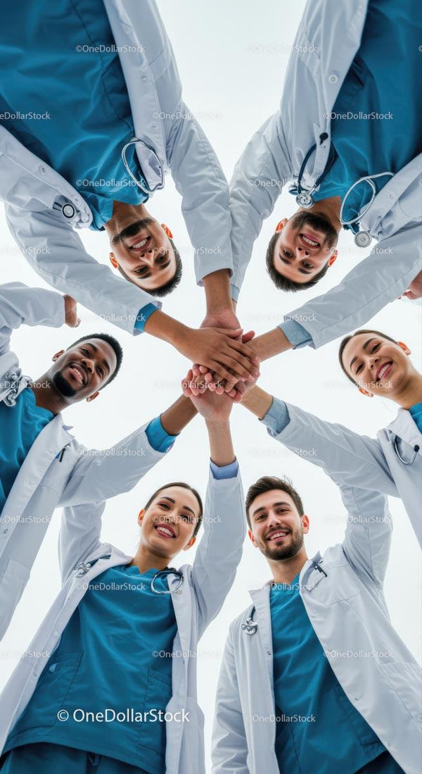 Diverse Medical Team United in Collaborative Spirit
