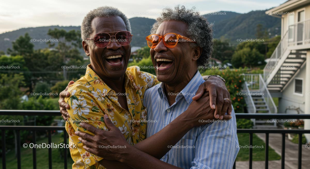 Joyful Seniors Embracing Outdoors