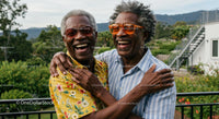 Elderly Friends Sharing a Joyful Moment Outdoors